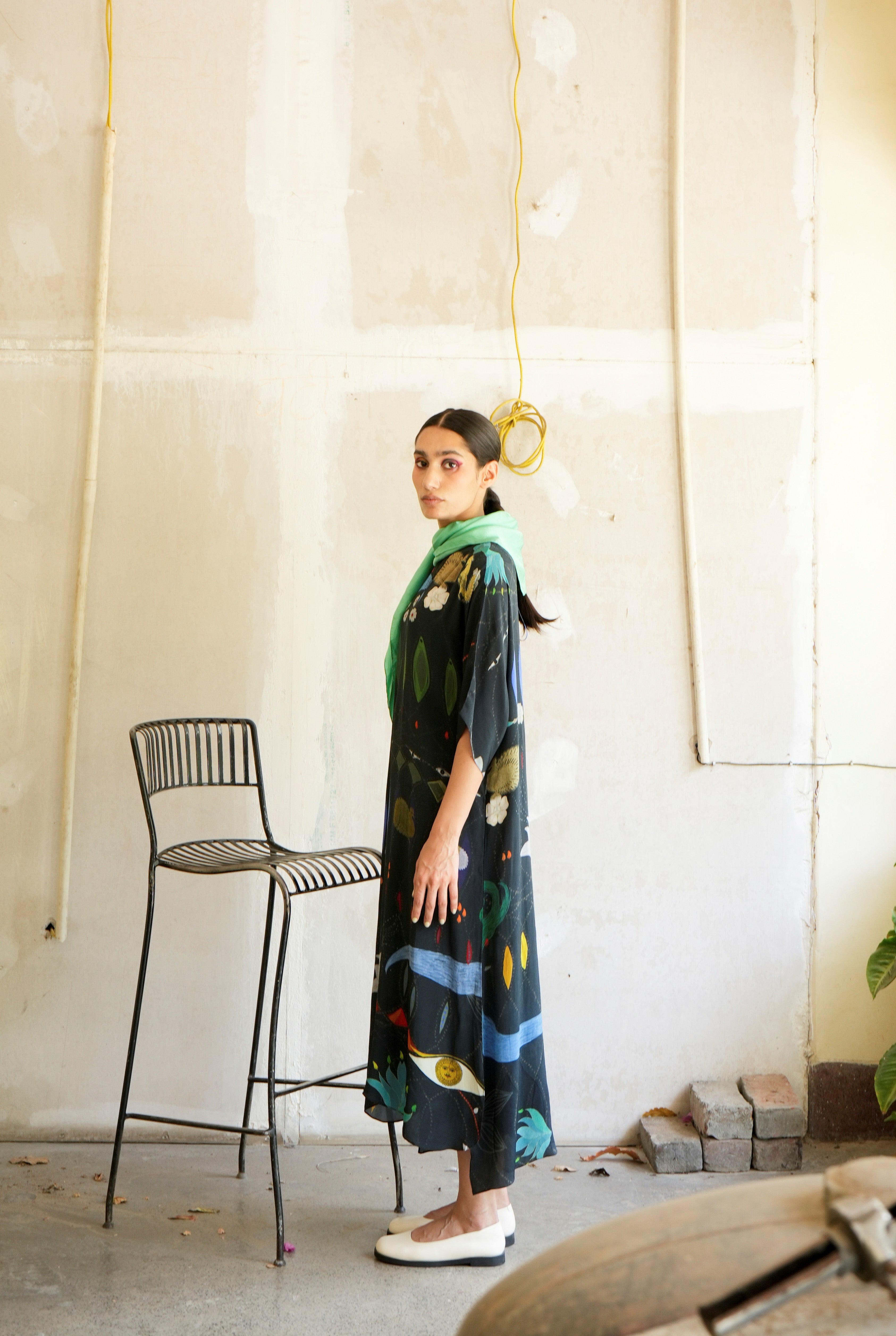 Kaftaan dress in Chetti Black print