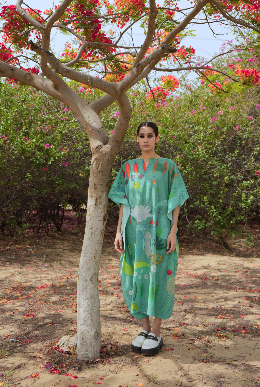 HEARTH KAFTAAN IN CHETTI GREEN