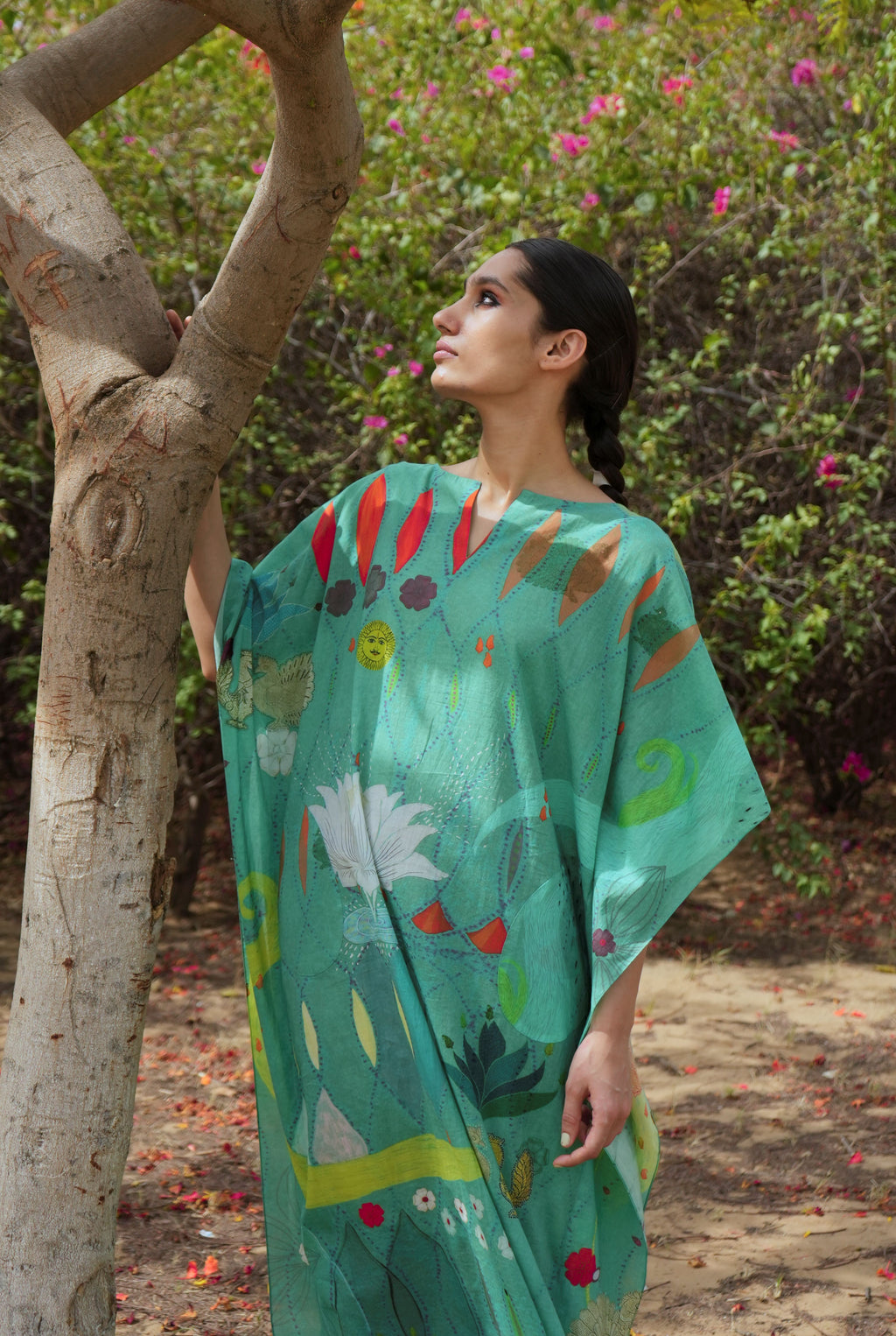 HEARTH KAFTAAN IN CHETTI GREEN