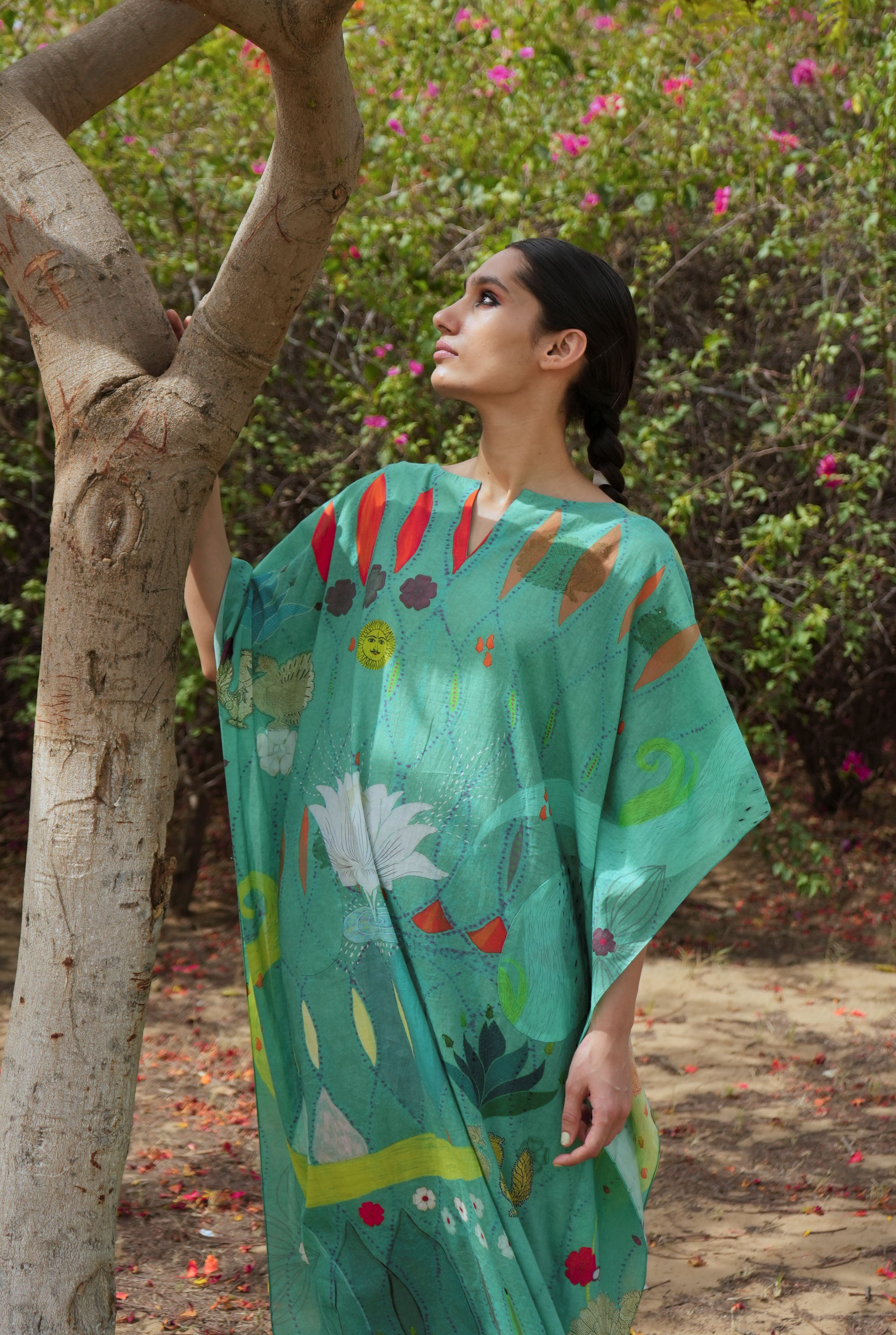 HEARTH KAFTAAN IN CHETTI GREEN