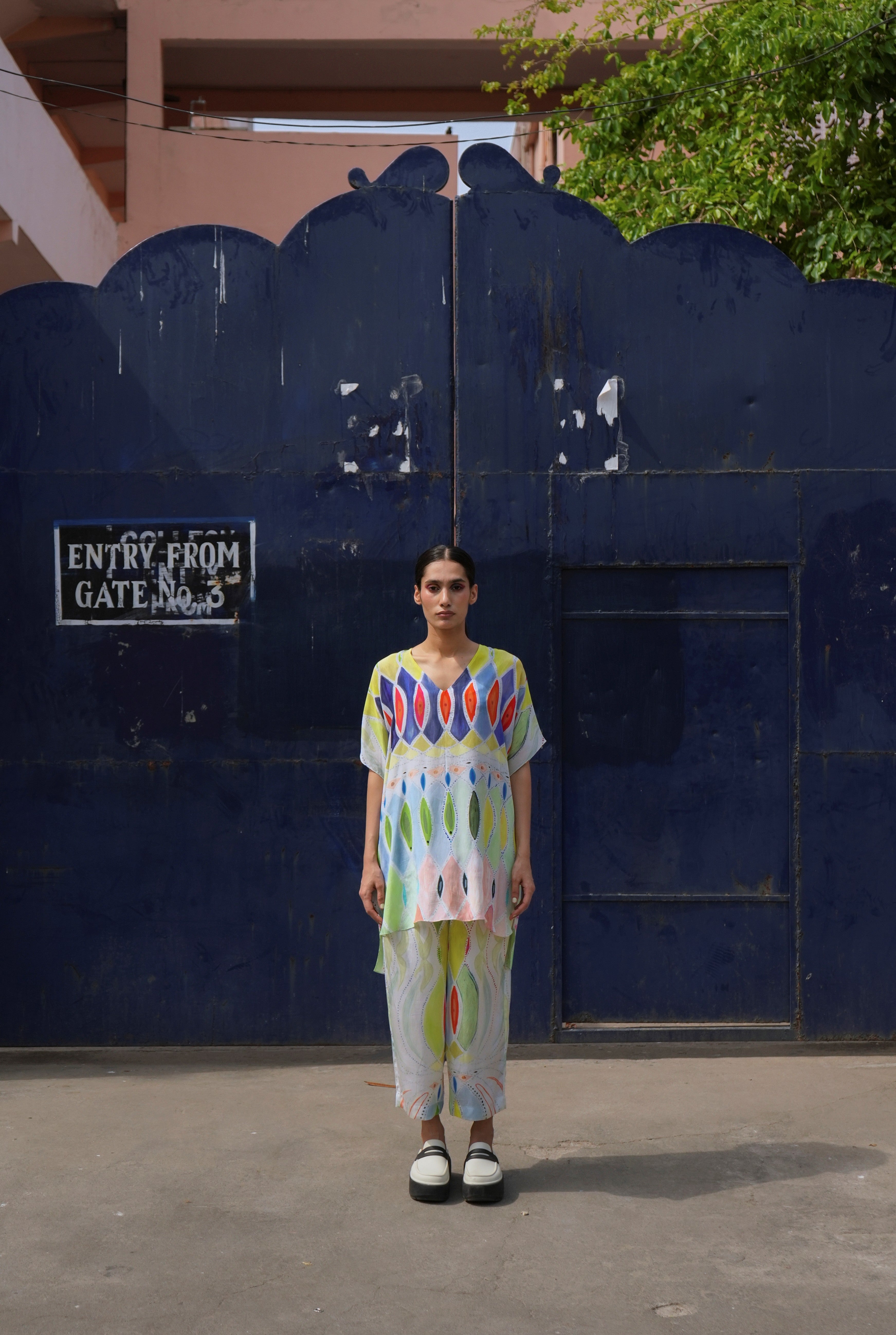 GARDEN CO-ORD SET IN ATHANGUDI PASTEL PRINT