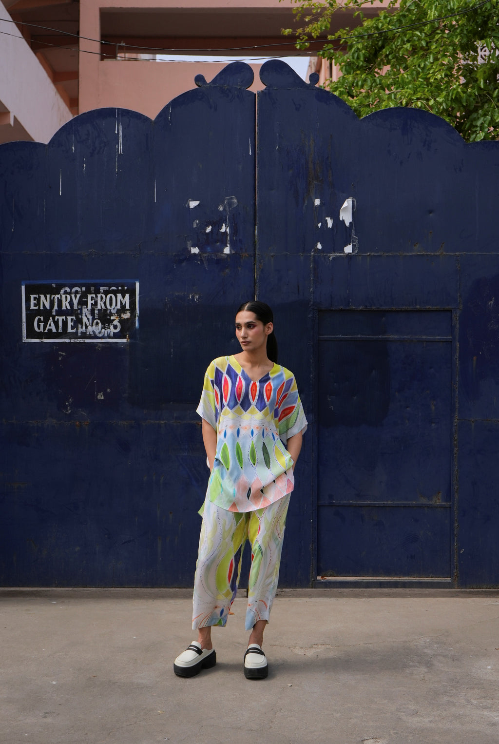 GARDEN CO-ORD SET IN ATHANGUDI PASTEL PRINT