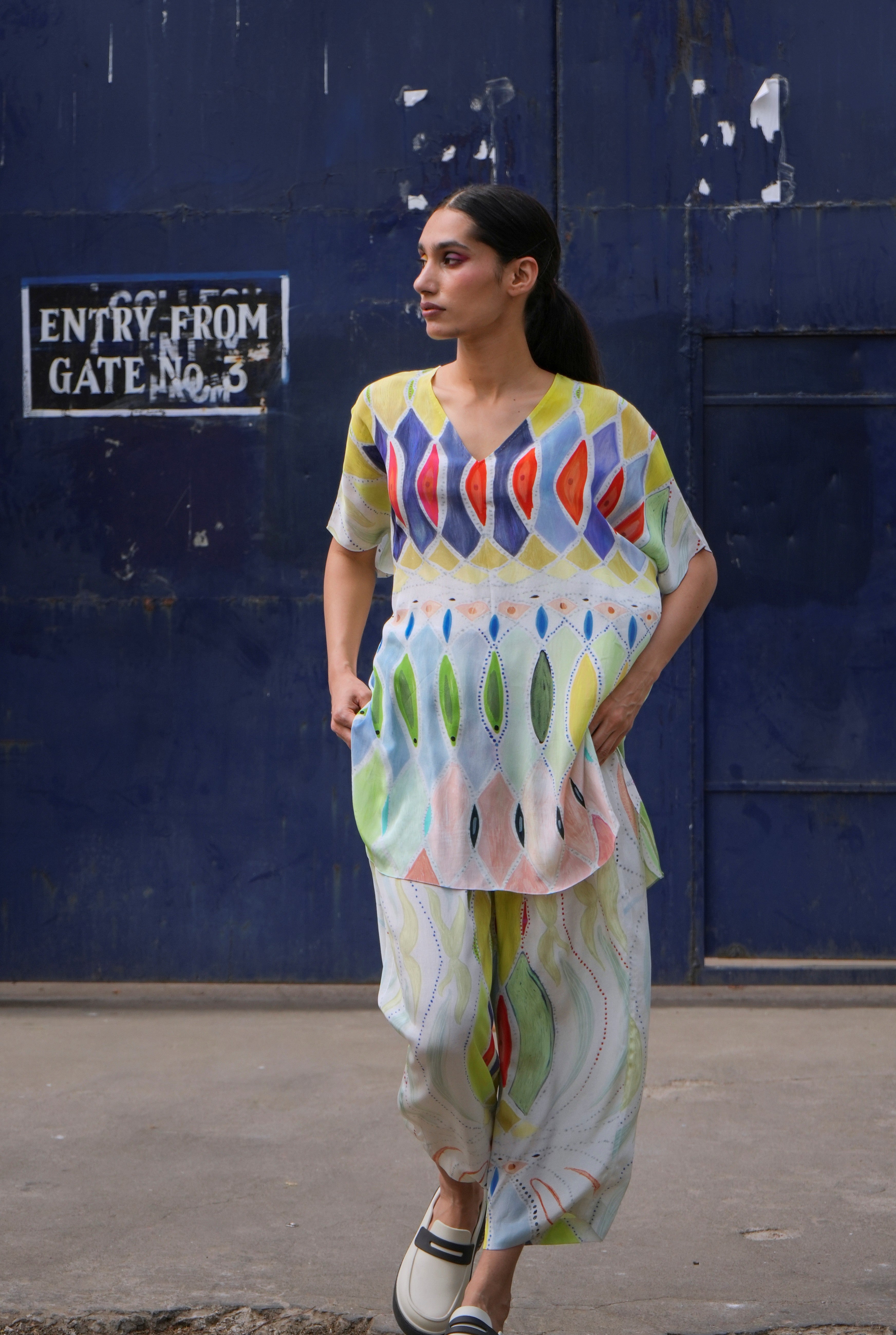 GARDEN CO-ORD SET IN ATHANGUDI PASTEL PRINT