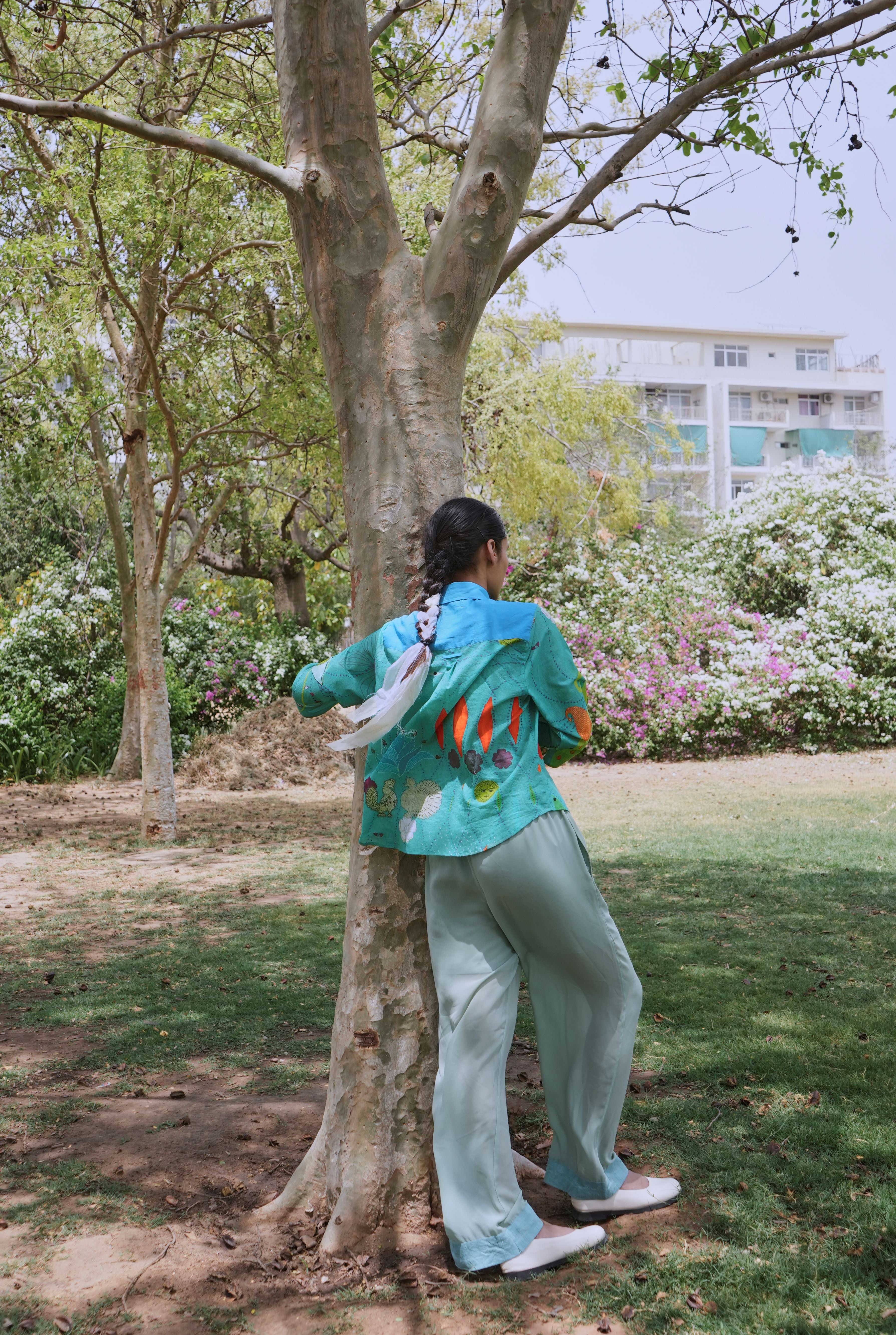 MULMUL RENÈ SHIRT IN CHETTI GREEN PRINT