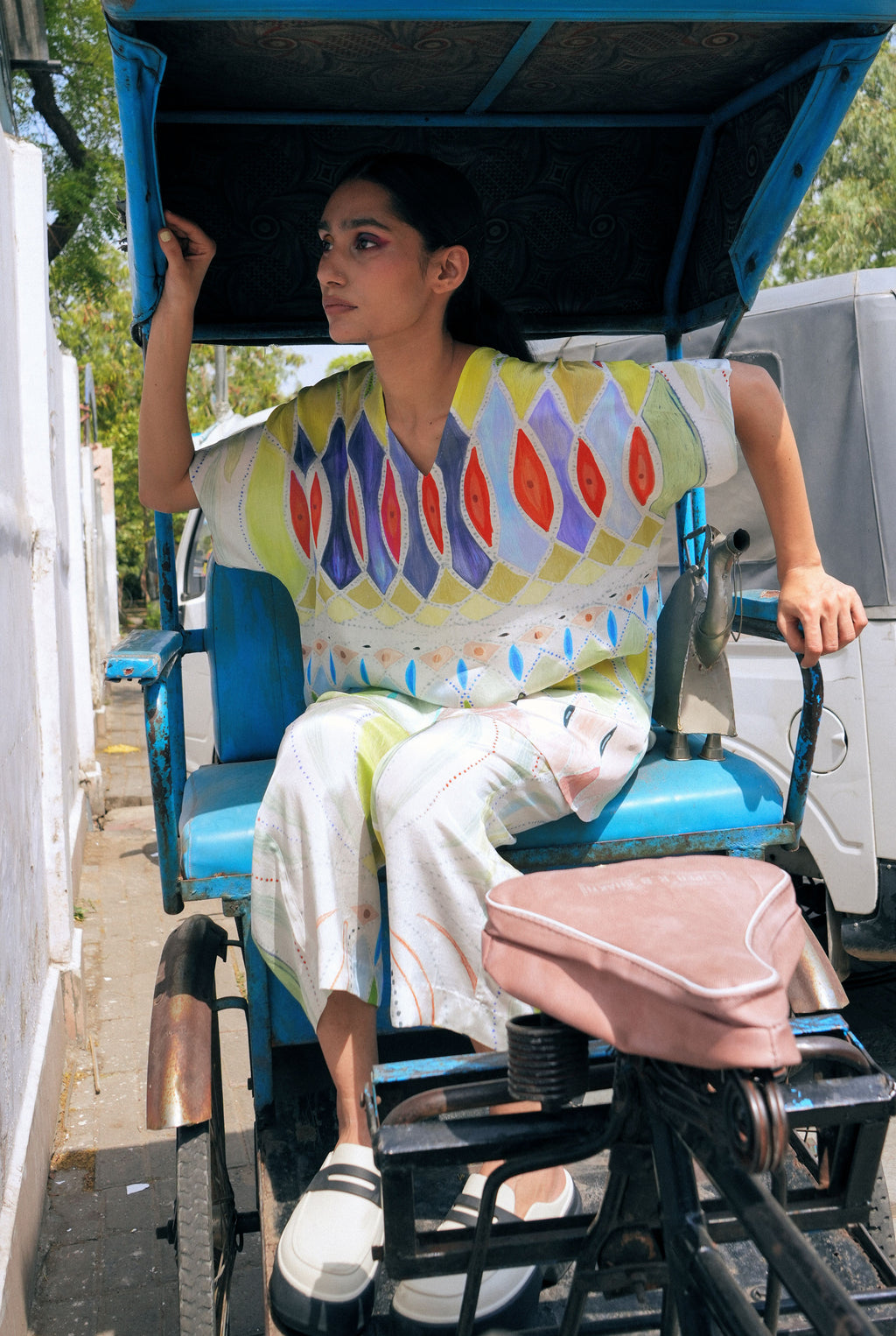 GARDEN CO-ORD SET IN ATHANGUDI PASTEL PRINT