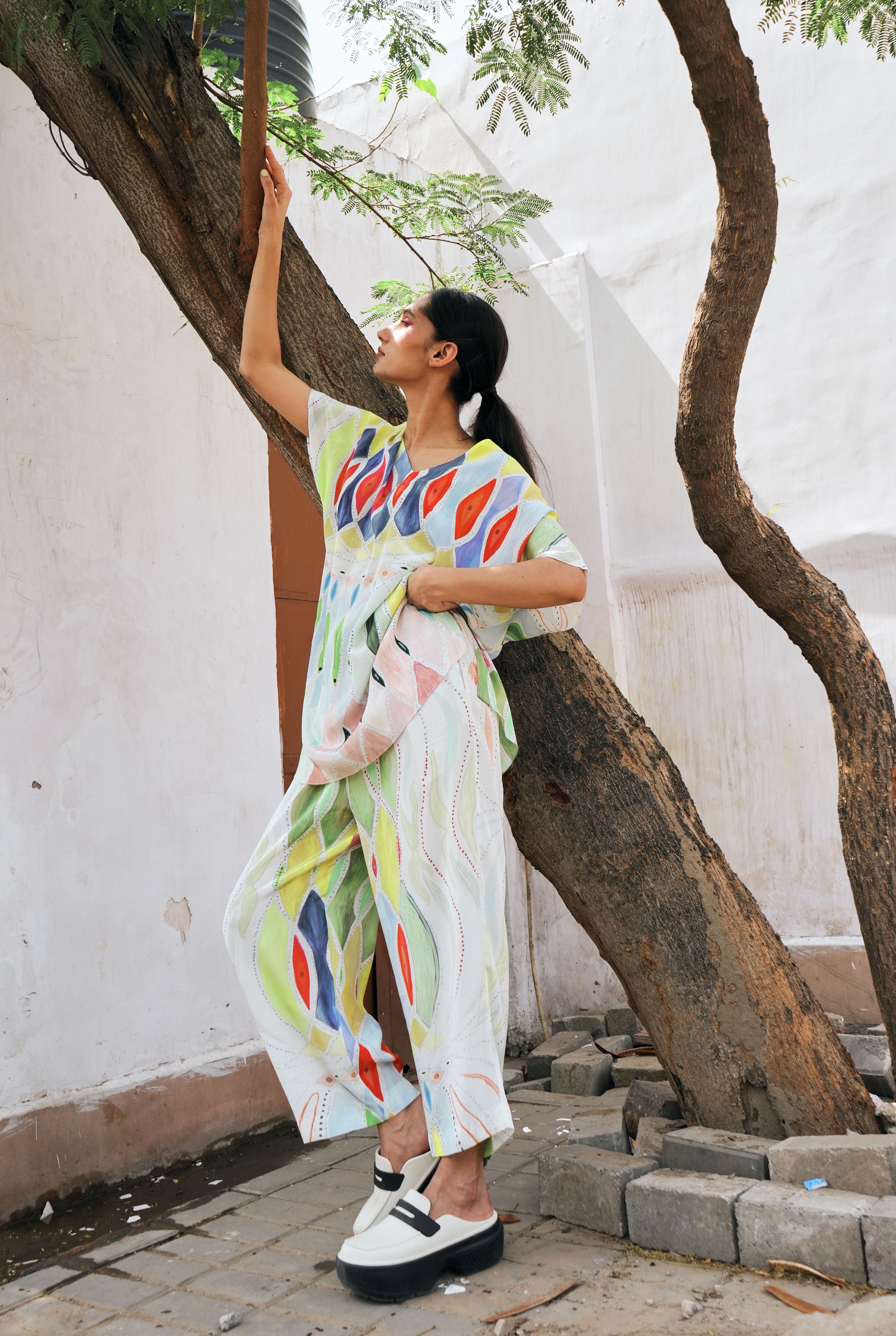 GARDEN CO-ORD SET IN ATHANGUDI PASTEL PRINT