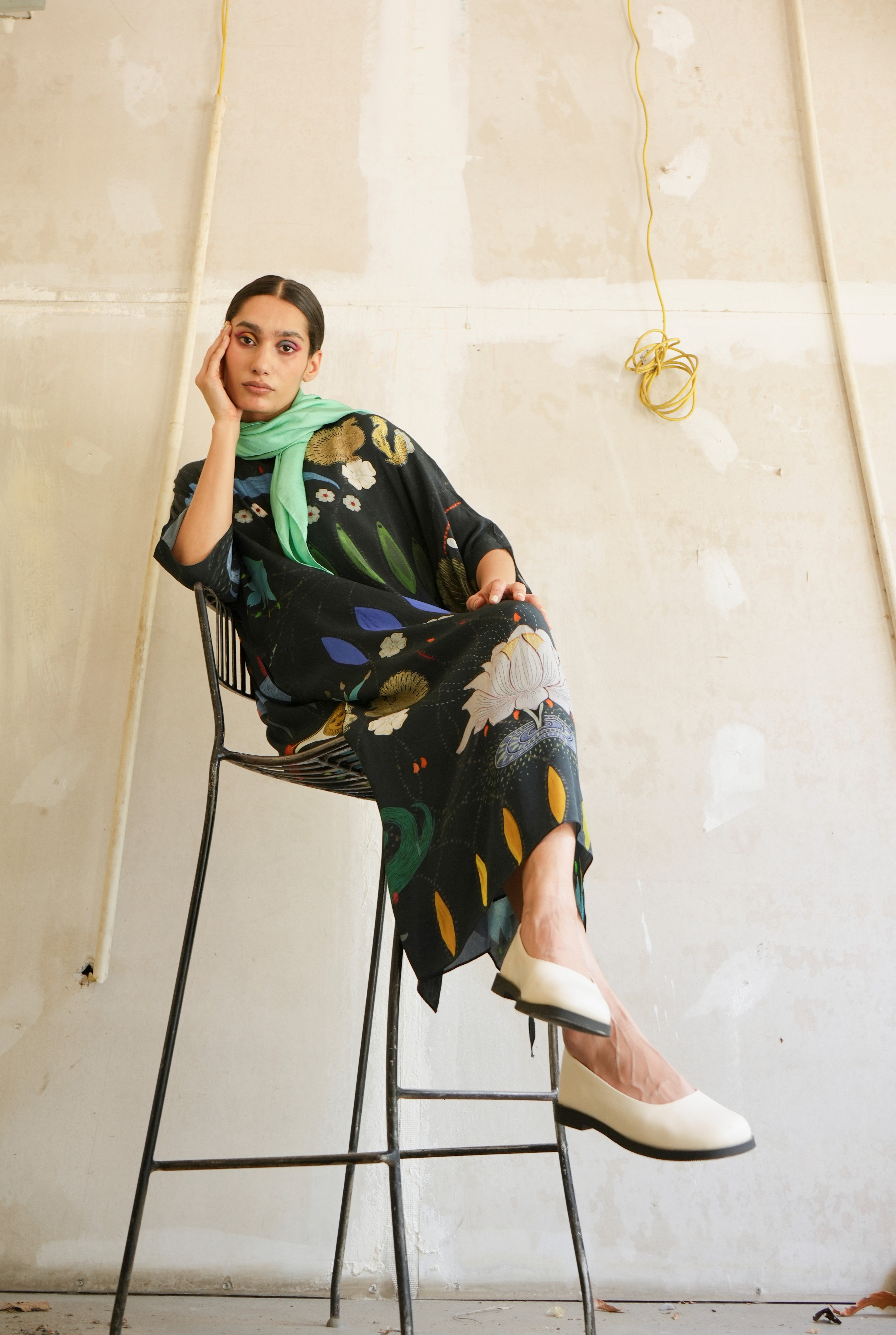 Kaftaan dress in Chetti Black print