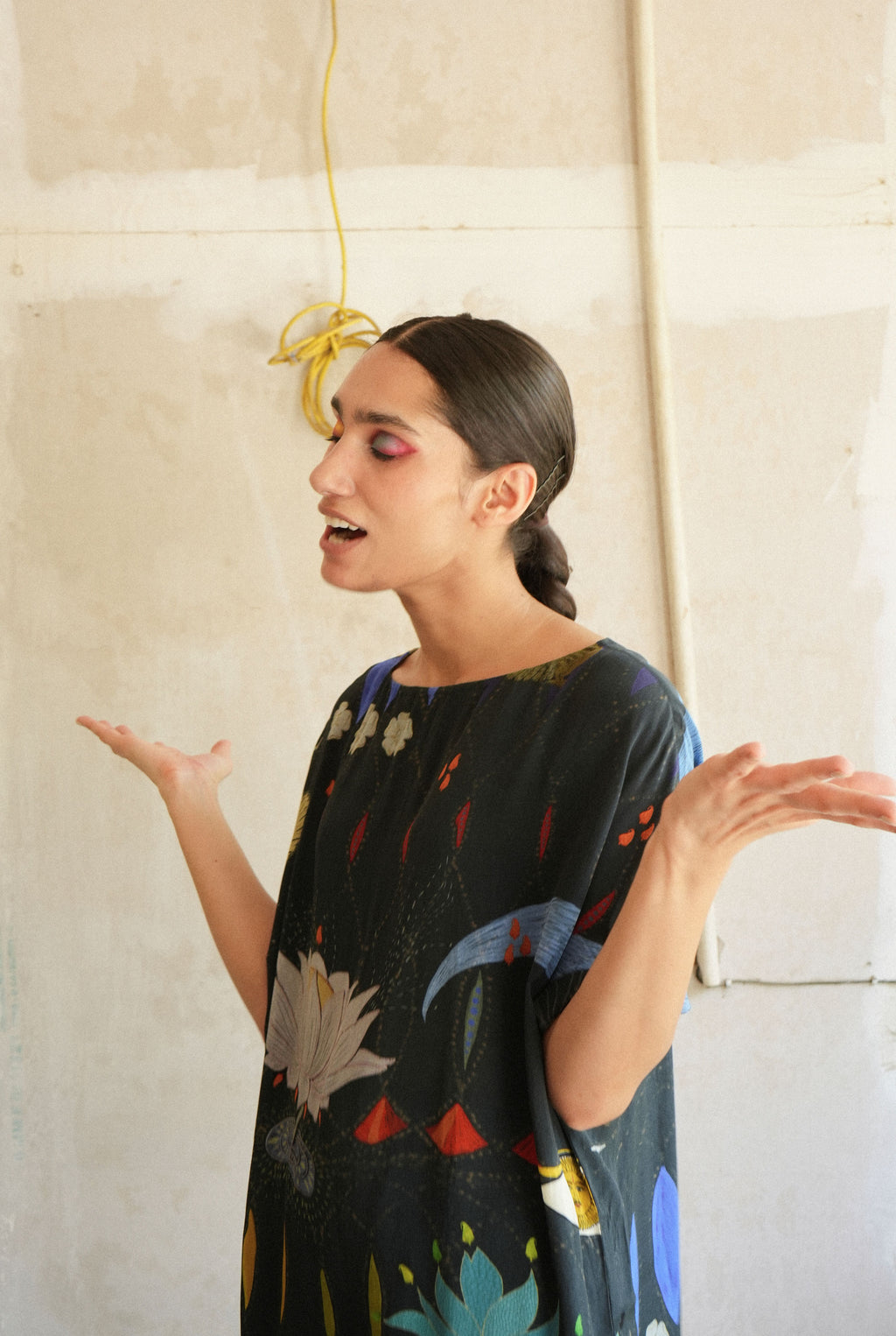 GARDEN CO-ORD SET IN CHETTI BLACK PRINT