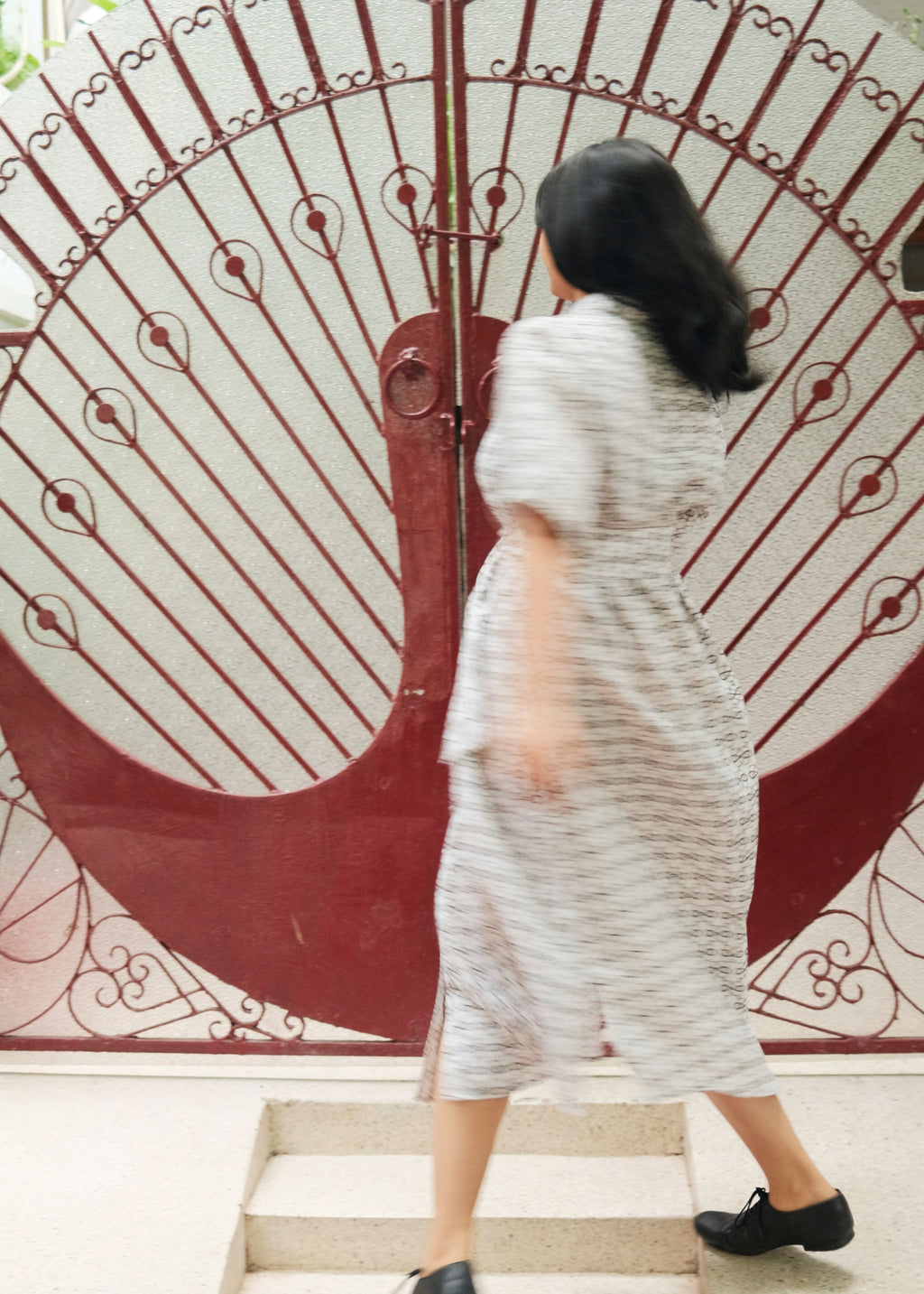 SHIRT DRESS IN AC JAAL WHITE PRINT