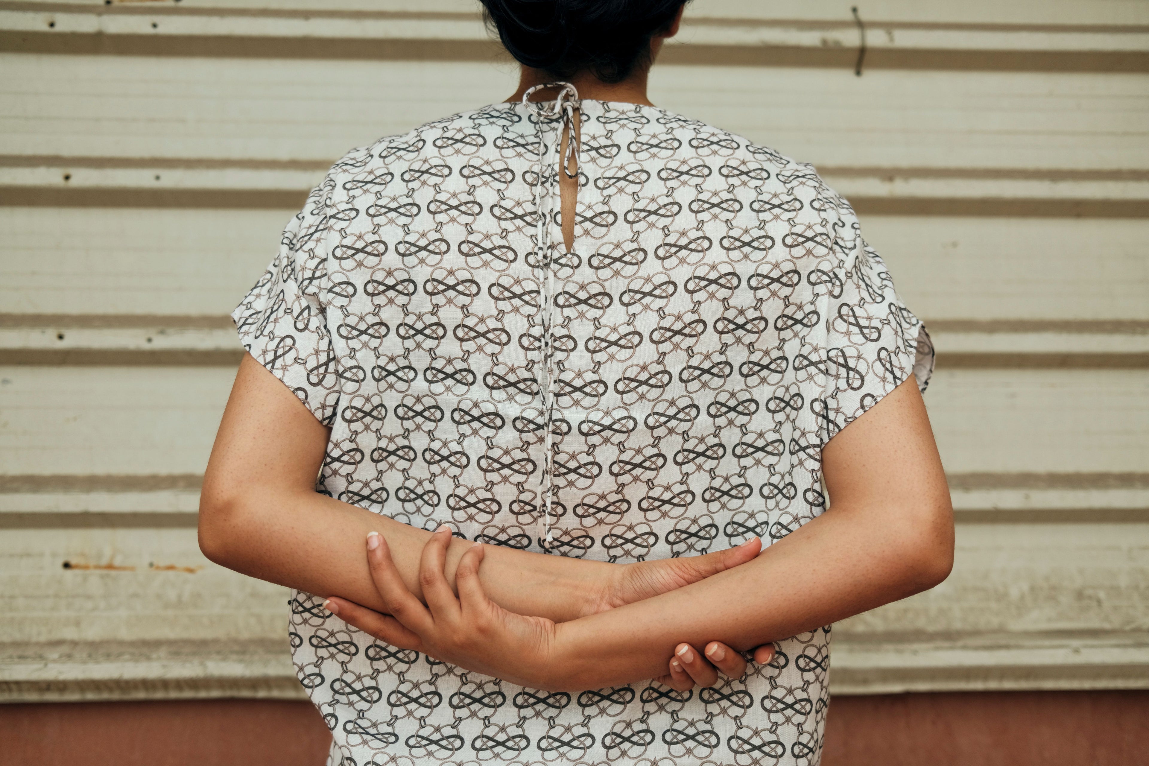 Bakers Co-ord Set In AC Jaal White Print