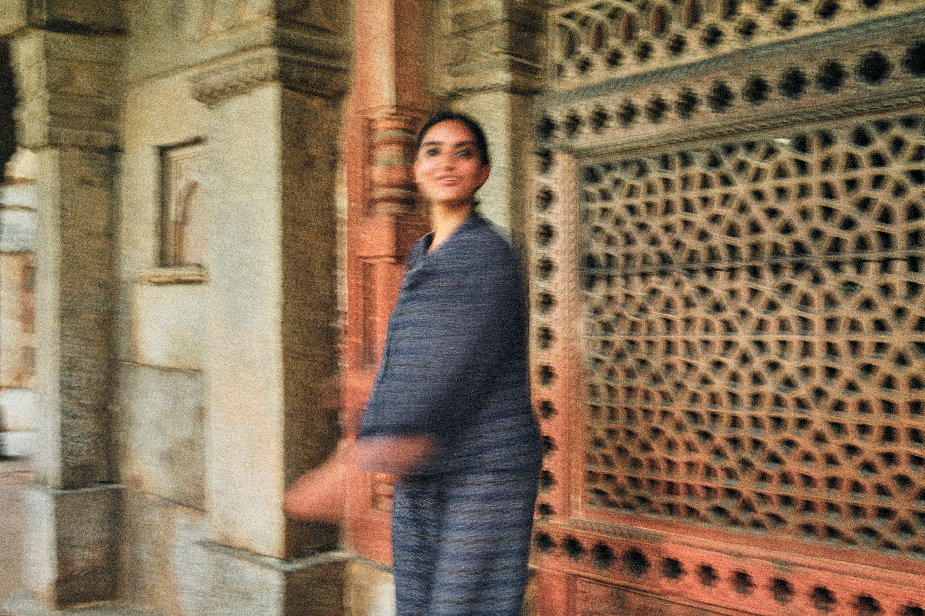 MONK SHACKET AND JILL PANTS IN AC JAAL NAVY PRINT