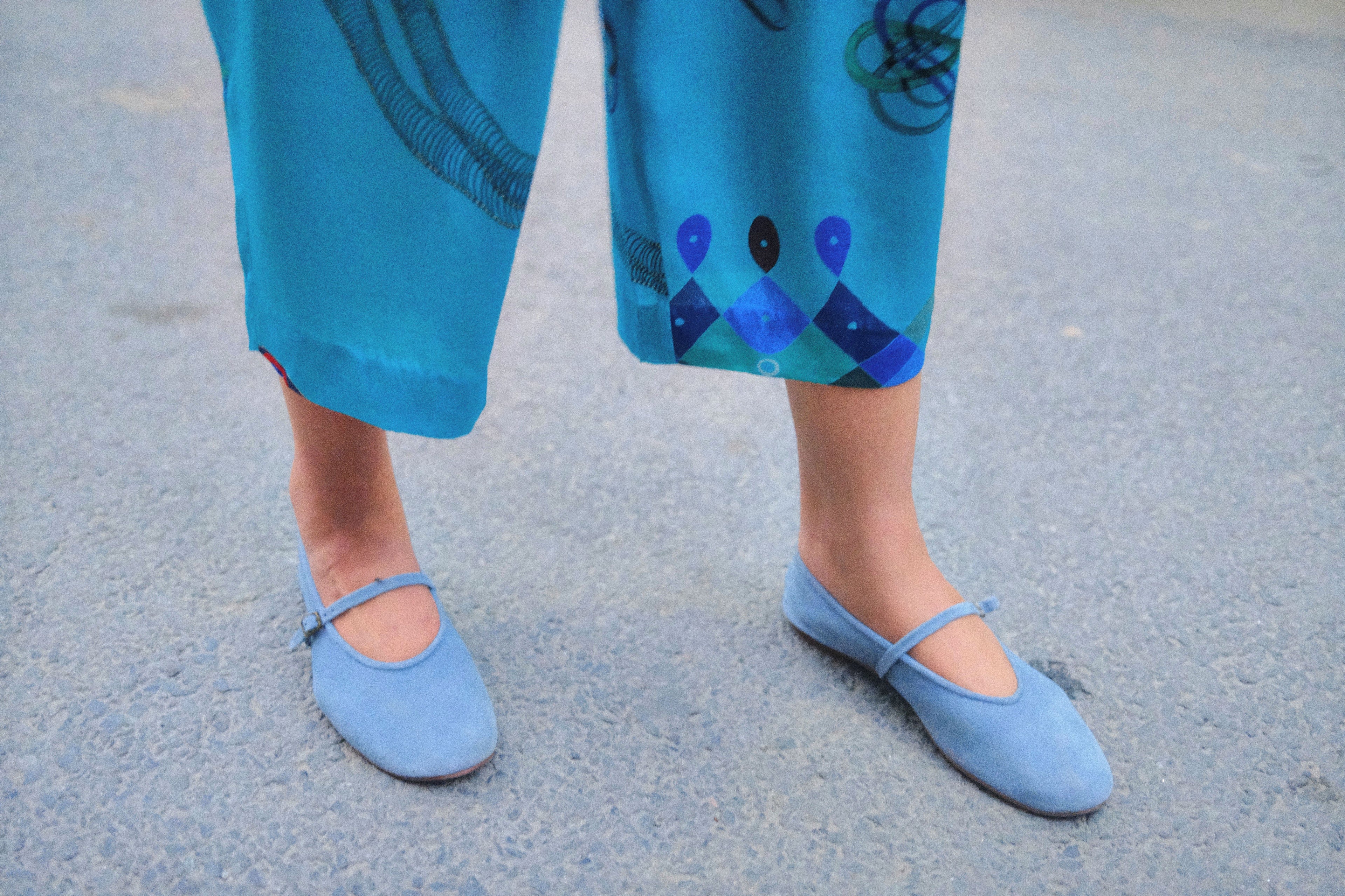 GARDEN CO-ORD SET IN TURQ FLOAT PRINT