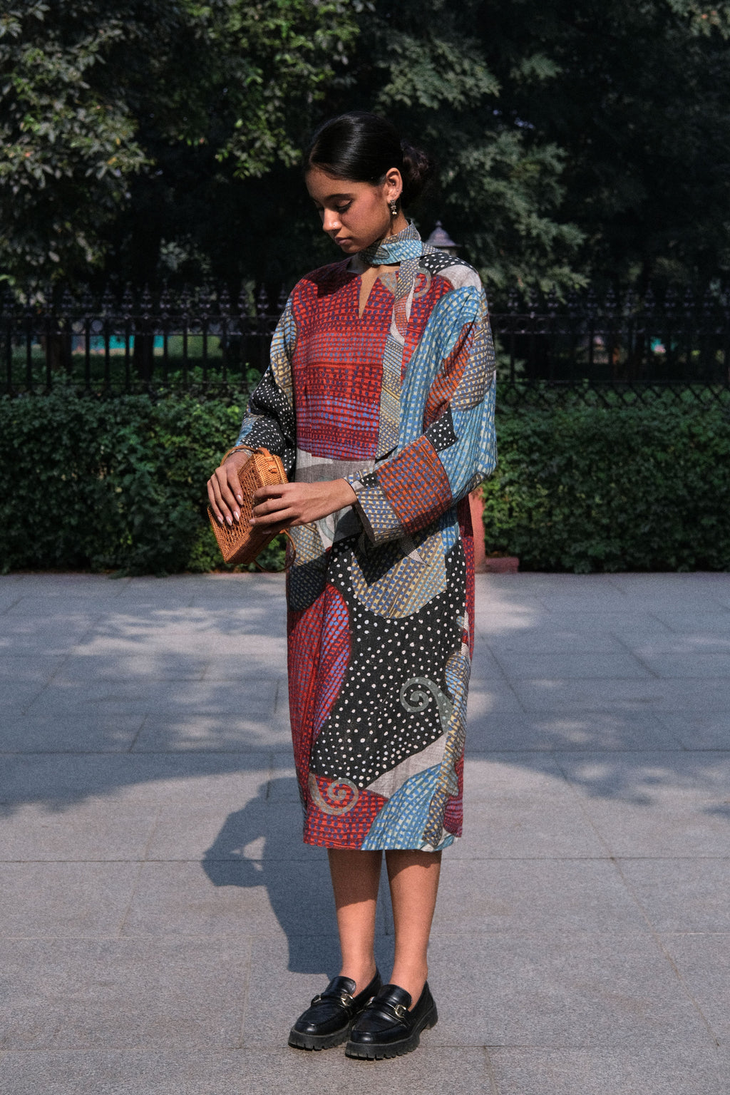 KAZA KIMONO DRESS IN MADHUMATI PRINT