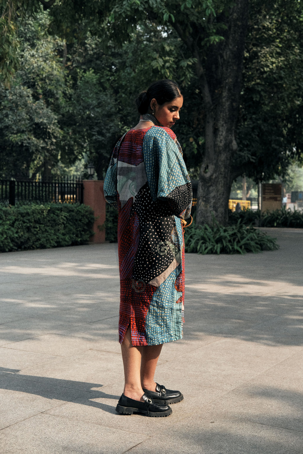 KAZA KIMONO DRESS IN MADHUMATI PRINT