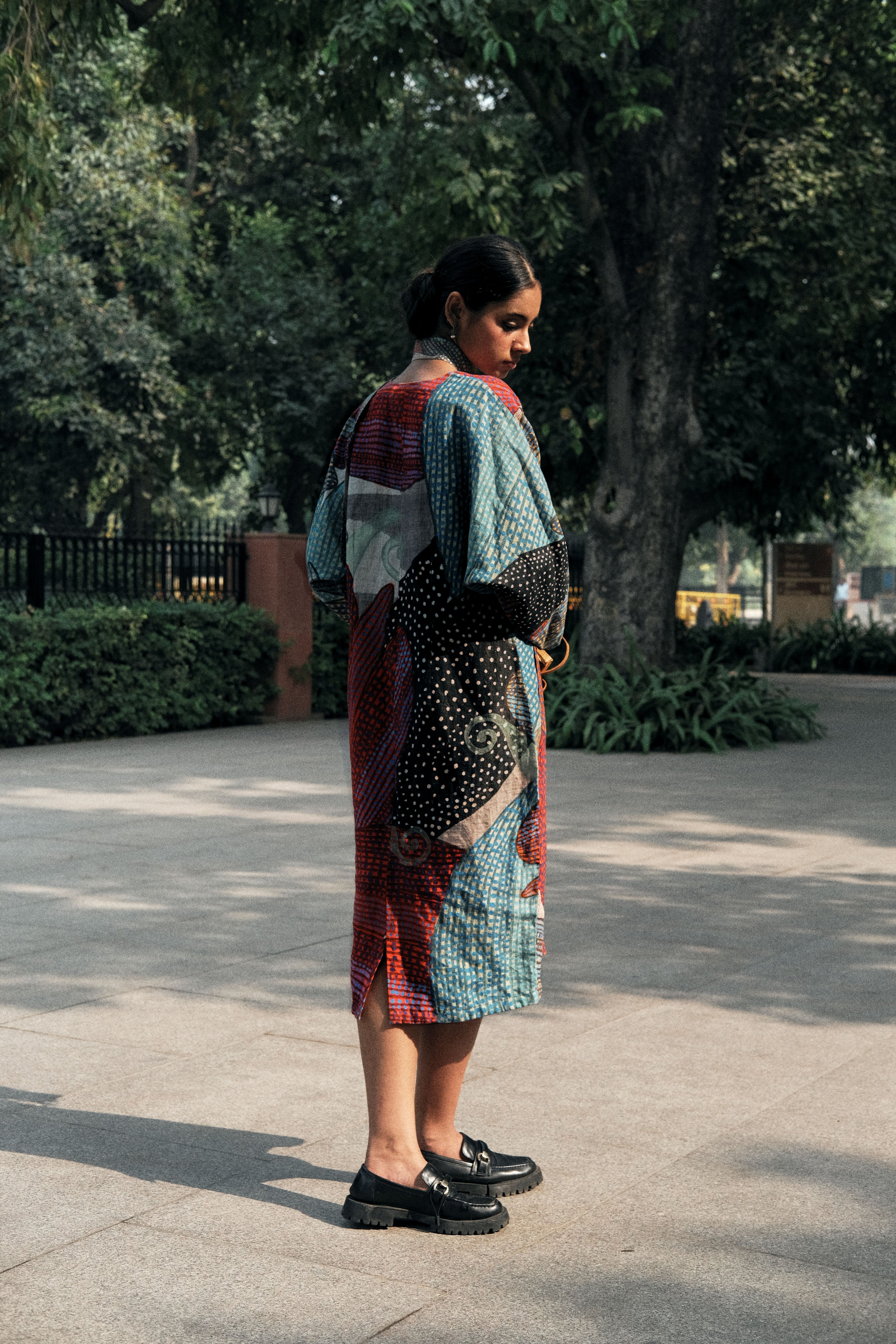 KAZA KIMONO DRESS IN MADHUMATI PRINT