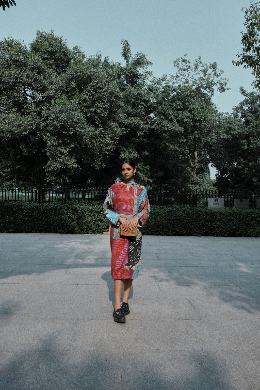 KAZA KIMONO DRESS IN MADHUMATI PRINT