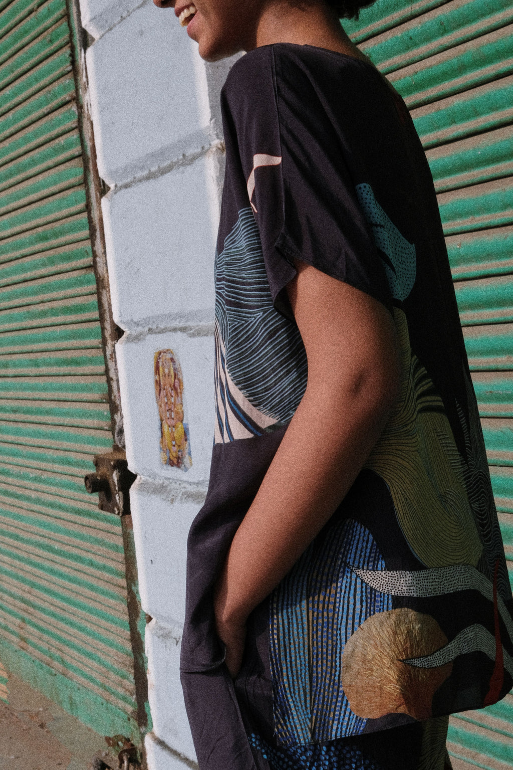 GARDEN COORD SET IN FAITH BLACK PRINT