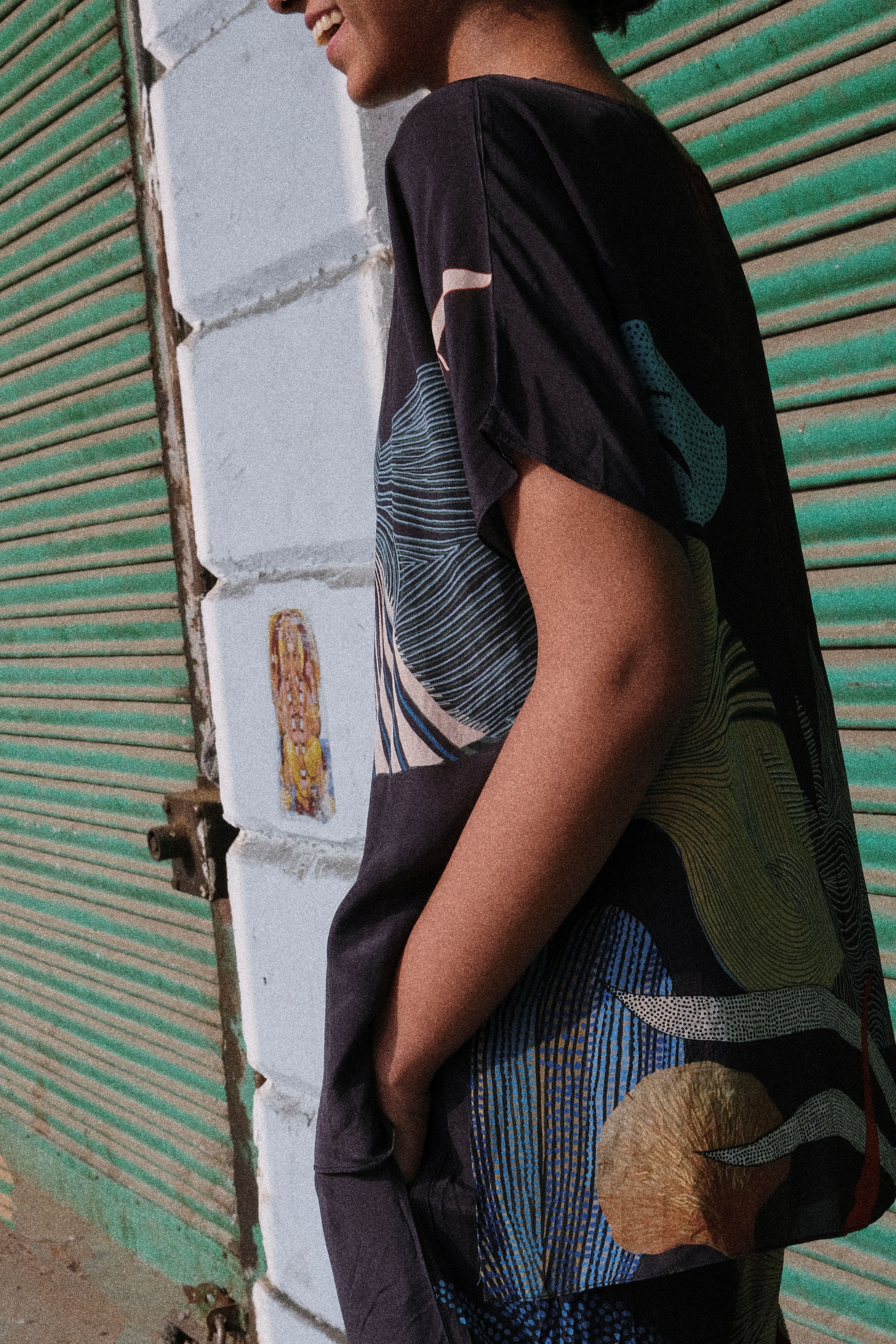 GARDEN COORD SET IN FAITH BLACK PRINT