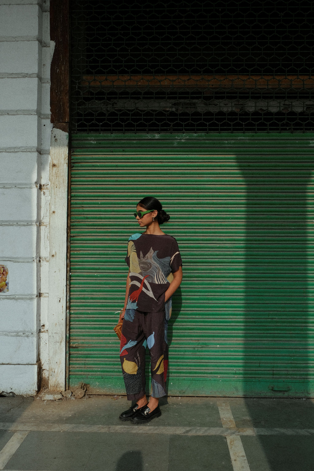 GARDEN COORD SET IN FAITH BLACK PRINT