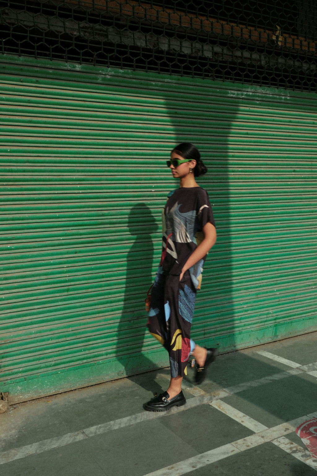 GARDEN COORD SET IN FAITH BLACK PRINT