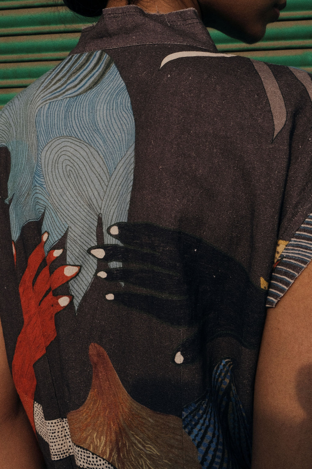 MONK TOP AND JILL PANTS IN FAITH CHARCOAL PRINT