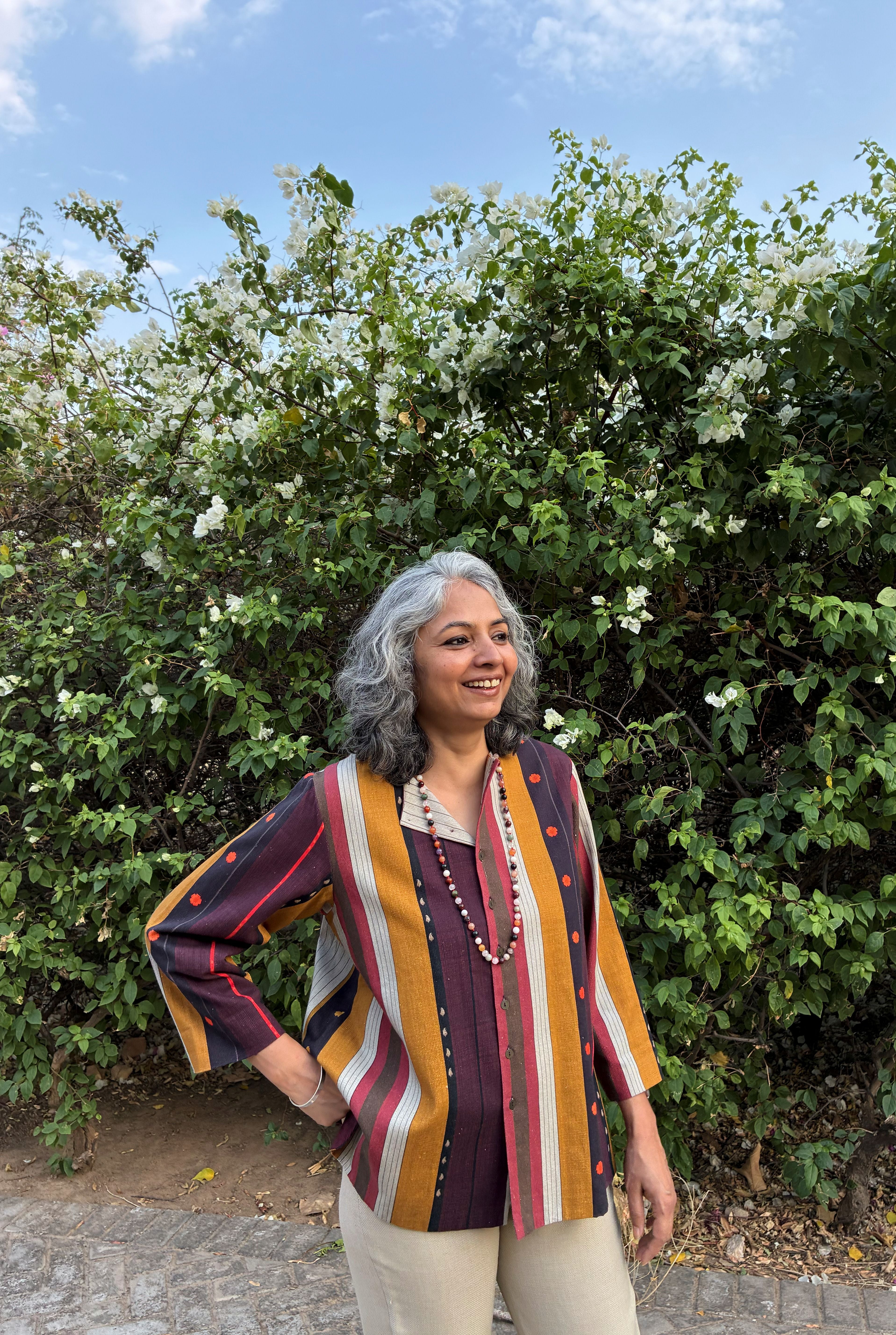 RHEA JACKET IN NADU STRIPES