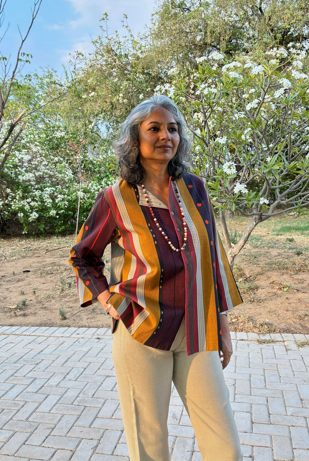 RHEA JACKET IN NADU STRIPES