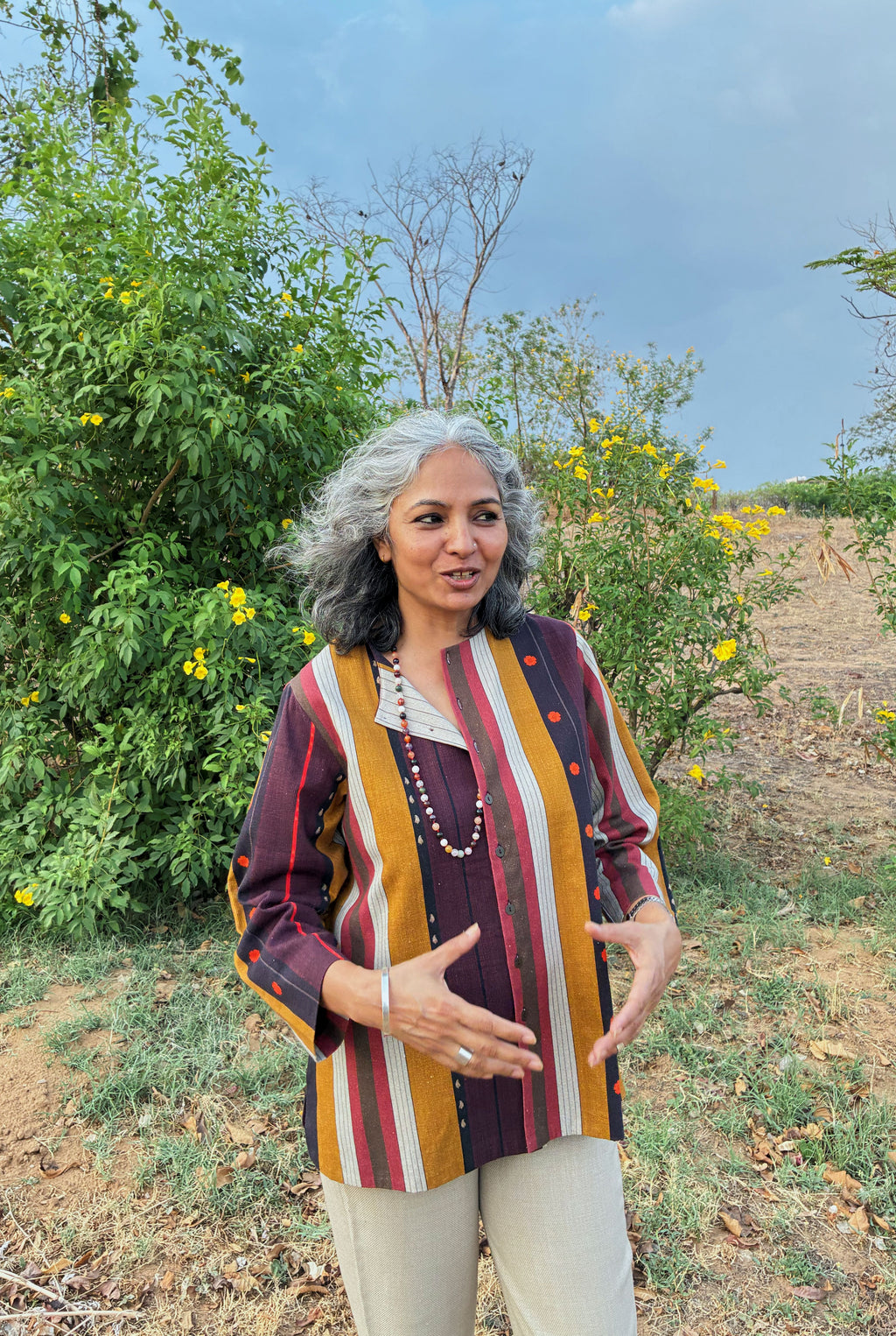 RHEA JACKET IN NADU STRIPES