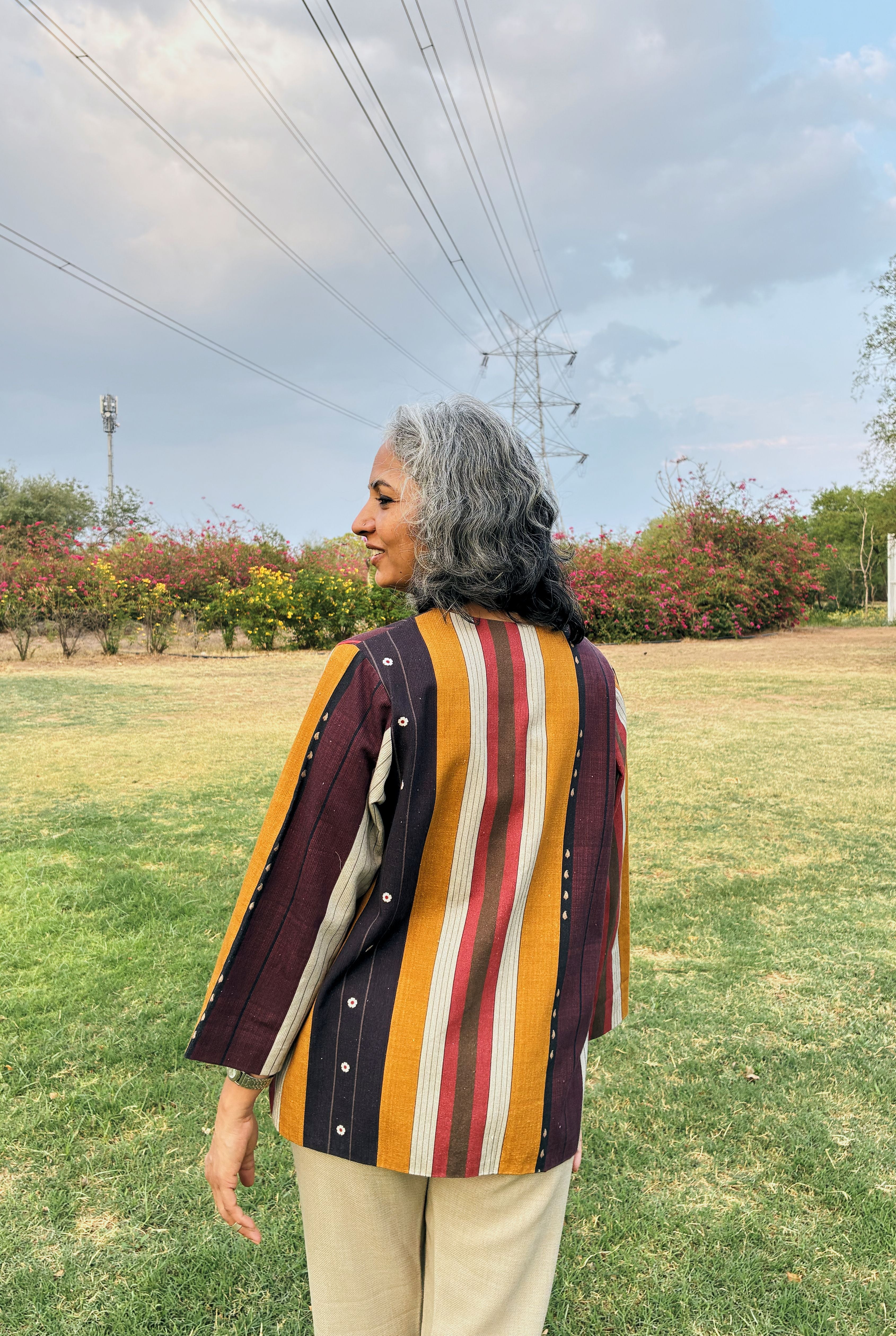 RHEA JACKET IN NADU STRIPES