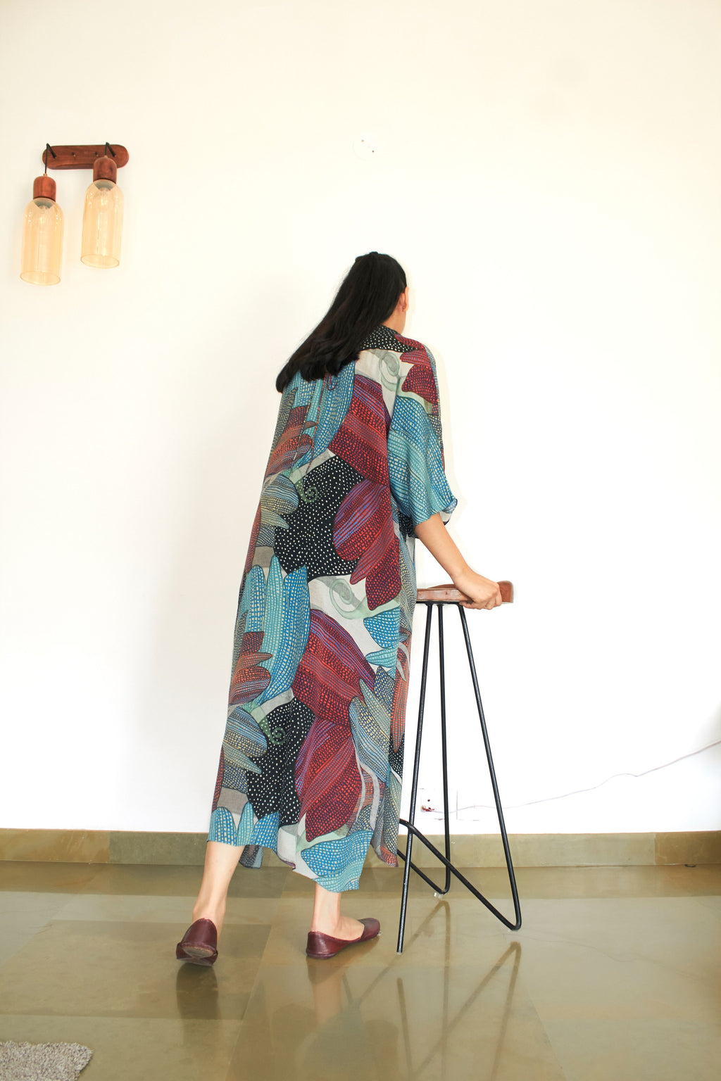 KAFTAAN DRESS IN MADHUMATI PRINT - CREPE