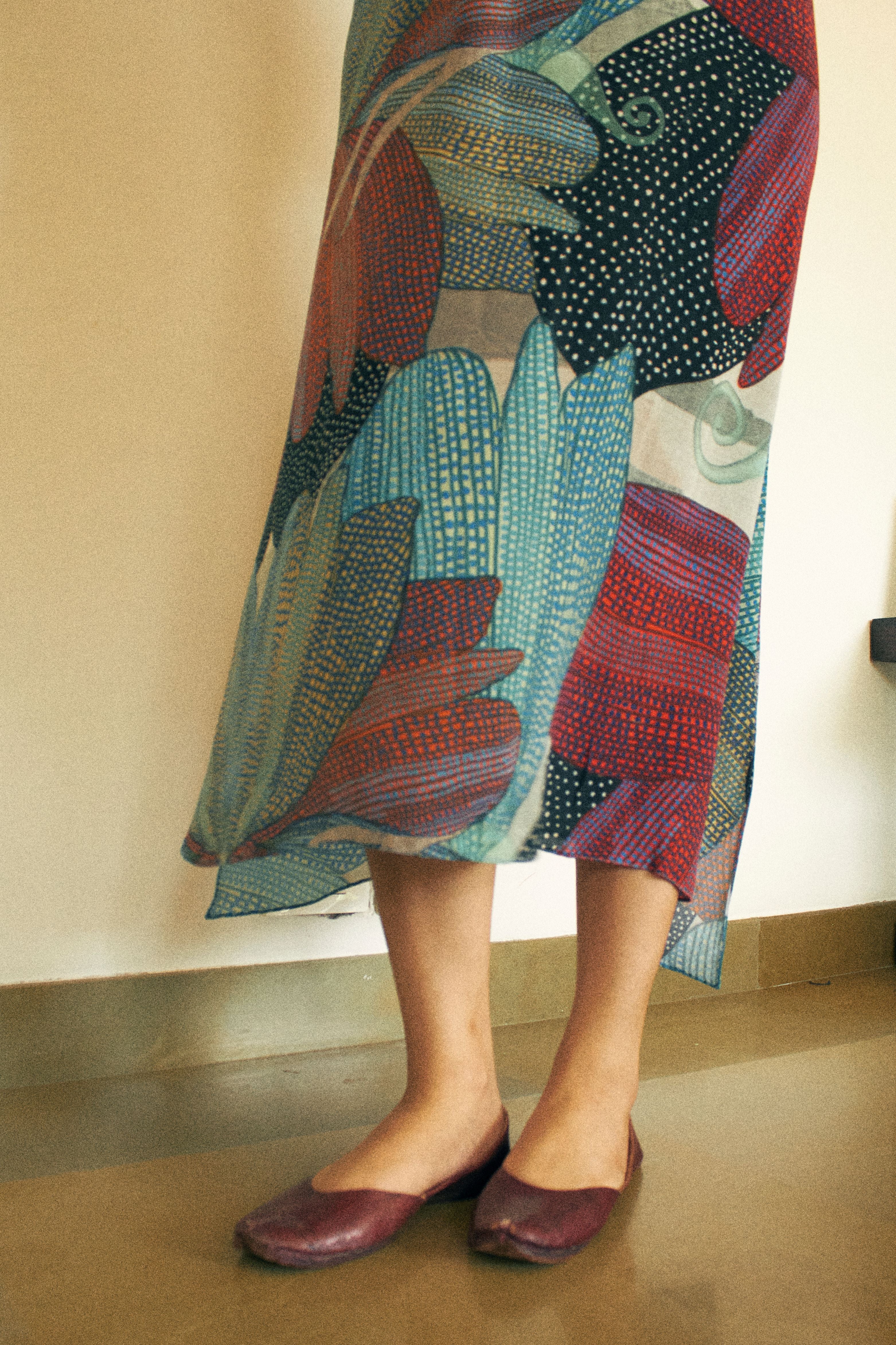 KAFTAAN DRESS IN MADHUMATI PRINT - CREPE